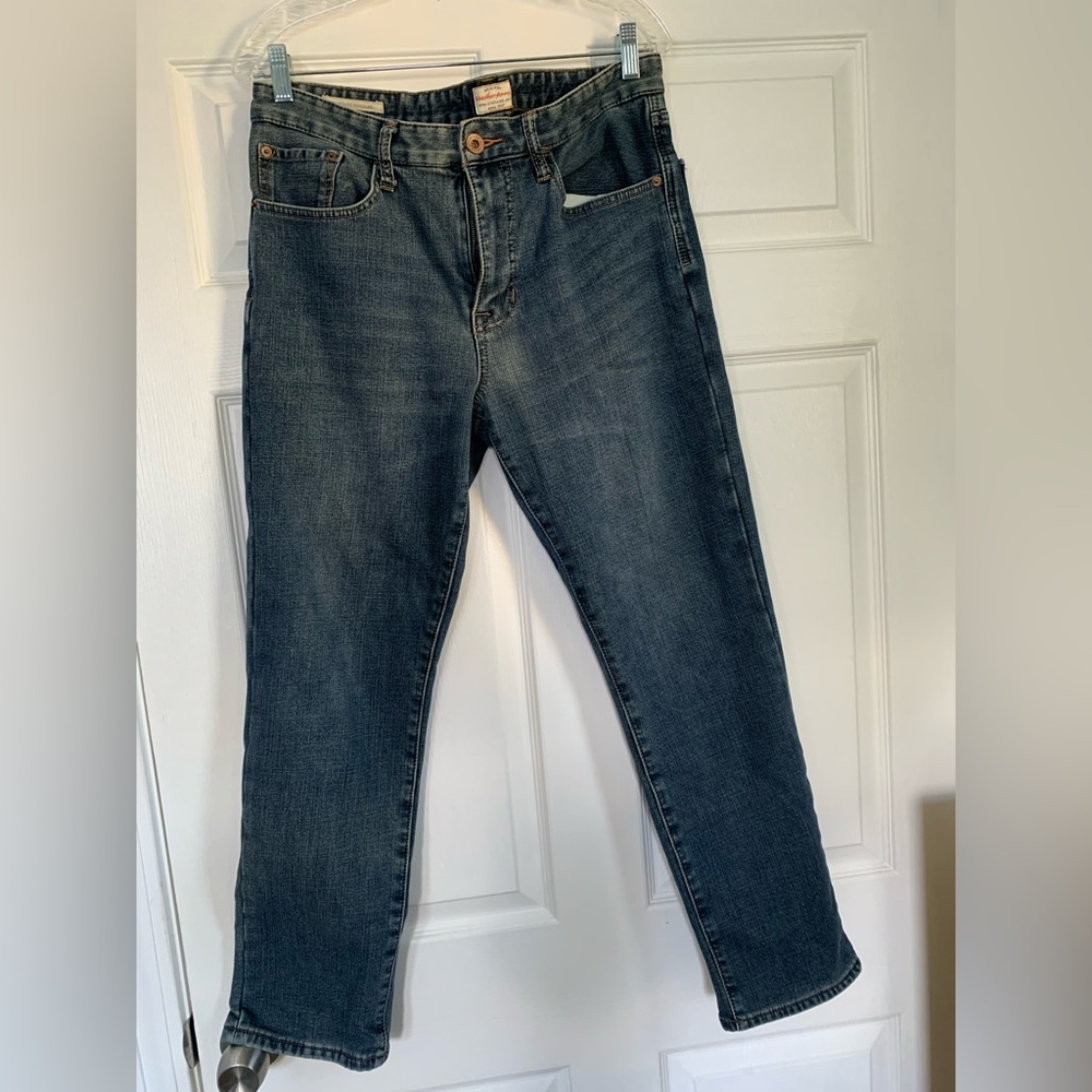 Weatherproof Vintage Jeans Men 34x30 Blue Denim Straight Leg Faded Wash Casual